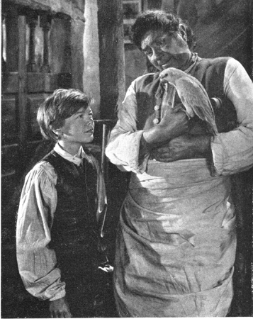 Bobby Driscoll and Robert Newton in 'Treasure Island' (1950)